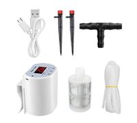 Automatic Plant Waterer, Automatic Drip Irrigation Kit, Intelligent Power-Off Protection Gardening Houseplants Waterer Aid with Timer for Greenhouse, Balcony, Yard