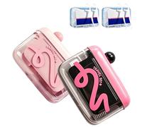 Automatic Pop-up Portable Floss Dispenser with 50 Pcs Dental Floss, Refillable Storage Case for Travel, Purse and Restaurant, Convenient On-the-Go Oral Care for Family & Individuals (B-1)