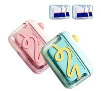 Automatic Pop-up Portable Floss Dispenser with 50 Pcs Dental Floss, Refillable Storage Case for Travel, Purse and Restaurant, Convenient On-the-Go Oral Care for Family & Individuals (A-1)