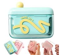 Automatic Pop-up Portable Floss Dispenser with 50Pcs Dental Floss, Dental Flosses Storage Box with Transparent Lid, Refillable Holder Boxes for Teeth Cleaning (Green)