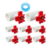 Automatic Poultry Feeder, Automatic Chicken Waterer Cups, Automatic Poultry Water Feeding Cups, Good Sealing Tee Fittings Poultry Waterer For Chickens, Ducks, Geese, Turkeys