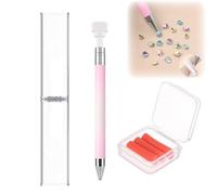 Automatic Refillable Wax Pen for Diamond Painting, Rhinestone Pickup Tool, Wax Pen for Nail Art, with 3 Wax Refills - for Nail Art, Jewelry Making, and Diamond Painting DIY Crafts (A)