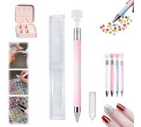 Automatic Refillable Wax Pen, New Upgrade Automatic Refillable Wax Pen, Rotating Push Nail Diamond Art Painting Dotting Refillables Pens, for Diamond Art Nail DIY Craft (D)