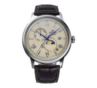 Automátic Reloj de Hombre ORIENT BAMBINO SUN & MOON RA-AK0803Y30B Cuero Brown