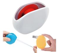 Automatic Retractable Power Cord Reel, Cord Automatic Take-Up Reel, Retractable Power Cord Reel Take-Up For Usb Cables, Headphone Cable, Data Charging Cable Tangle(1Pc white)