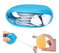 Automatic Retractable Power Cord Reel, Cord Automatic Take-Up Reel, Retractable Power Cord Reel Take-Up For Usb Cables, Headphone Cable, Data Charging Cable Tangle(1Pc blue)