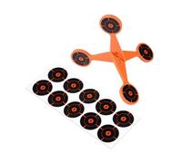 Automatic Rolling Target - 3.74 Inch Space Saving Reset | High Visibility Orange | High Strength Metal + 10 Paper Sheets | Thickened Flipping Frame | For Backyard Garden & Skill Training