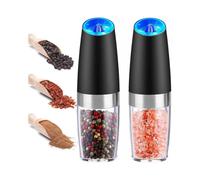 Automatic Salt And Pepper Grinder Set for Kitchen Use - One-Hand Operation, Adjustable Coarseness, Stainless Steel