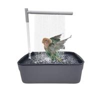 Automatic Shower Bath for Parrots, Rechargeable Tub with Circulating Faucet for Bird, Fun Pet Bathing for Small and Medium Birds Like Lovebirds, Easy to Clean Cage Supply for Healthy Grooming