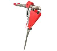 Automatic Spring Fishing Rod Holder - Bank Pole Ground Stand for Anglers | Steel Folding Rod Brackets with Adjustable Sensitivity, Hands Free Fishing Gear for Lake River Shore, 32x5.5x5.5cm Silver Red