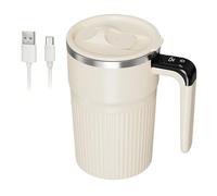 Automatic Stirring Coffee Mug - 400 ml Automatic Mixing Cup With Temperature Display, 14.4x9x9cm Portable Electric Mug Lid For Travel Vacation Office School Apartment Hot Chocolate Milk Drinks