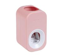 Automatic Toothpaste Squeezer Non Perforation Simple Toothware Placement Rack Convenient Toothbrushing - Molduras para ganchos de cocina (rosa, talla única)