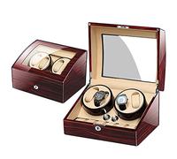 Automatic Watch Winder 6+7 Watches PU Leather Case For Automatic Watches Rotation Stops When Opening The Lid Luxury Watch Winder With Lock And Key For Watch Storage 5 Rotation Modes ( Color : A )
