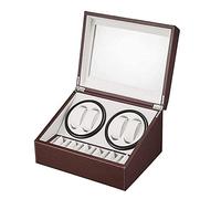 Automatic Watch Winder Box 4+5 Storage Display Boxes For 9 Watches Waterproof Leather Watches Winding Case Ultra Quiet(Red)