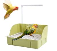 Automatic Water Circulation Parrot Shower, Electric Bird Bathtub with Running Faucet, Bath Tool for Budgies, Parakeets, Peonies, Medium Parrots, Cage Use, 8.27x11.42 Inches