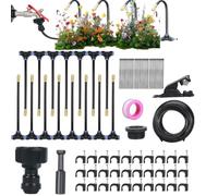 Automatic Watering Sprinkler Kit - 15M Drip Irrigation System, 360° Adjustable Mist Spray Set | Self-Watering Atomization Hose, Quick Connect Leakproof Garden Kit For Yard Lawn Potted Plants