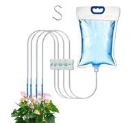 Automatic Watering System Indoor - Drip Irrigation Bags, 4 Outlets | Vacation Waterer Kit, Apartment Office Garden Nursery Reservoir For Terrace Young Trees Potted Flower Hydration