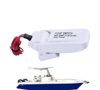 Automático Boat Bilge Bomba Float Switch - Impermeable 12V 12x5x5cm | Botón Flotador de la bomba inferior con cable de 1 m | Sensor de control de inclinación marina para barco yate RV Marina Agua