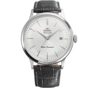 Orient Classic Bambino Classic - Reloj de Pulsera automático para Hombre con Cuerda Manual, mecánico, clásico, Correa de Cuero Negro, Caja de Acero Inoxidable, Esfera analógica, Blanco - RA-AC0031S