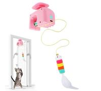 automático para gatos - ABS, felpa 4.72x3.54x1.97 pulgadas | Juego eléctrico interactivo para mascotas, simulación de kits de simulación juguetes colgantes | Ejercicio Entrenamiento Fitness