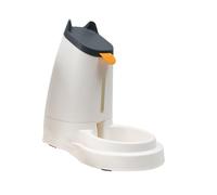 automático para gatos, controlado, dispensador de agua para alimentos, estación de alimentación para mascotas para gatos y perros, contenedor de almacenamiento de gran capacidad,