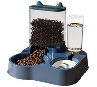 Automático para Gatos - Dispensador De Comida con Cuenco De Acero Inoxidable Y Control De Porciones, Programación Personalizada, Doble Cuenco para Gatos Y Perros