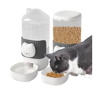 automático para gatos, temporizado para gatos, dispensador automático de alimentos para mascotas, dispensador automático de alimentos para gatos con tapa de bloqueo y bolsa desecante