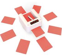 Automático Y Dispensador De Cartas, 2 En 1 Distribuidor Y Barajador Automático De Cartas, Base Giratoria De 360°, con Pantalla LED, Uso En Casino Y Solitario