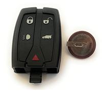 Automobile Locksmith Kit de reparación Compatible para Land Rover Freelander 5 botón Remoto Clave Shell batería VL2330