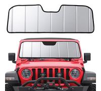 Automost Parasol para parabrisas compatible con Jeep Wrangler JL 2018-2025, Gladiator 2020-2025, parasol plegable con bolsa de almacenamiento