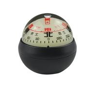 Automotive Compass Ball, Adjustable Brújula Ball Double Dials, Luminous Design Dash Mount Brass Ball for Cars, Boats, and Vehicles, Outdoor Navigation Tool,Adjustable Automotive Compass