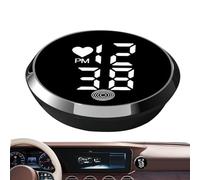 Automotive Design Clock, adhesivo digital LED Watch, Stick on Small Time Display Tool, Bike Air Vent Truck Gadget, Motorcycle Dashboard Accessory, Unique Home Office Travel Device for Daily Usage