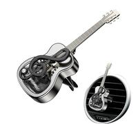 Automotive Guitar Air Freshener - Car Vent Clip | ABS PP Metal Plating Build, On Installation, Long Lasting Odor Eliminator, Red Colgne Black Gardenia Yellow Osmanthus Blue Sea Scents