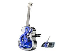 Automotive Guitar Air Freshener - Car Vent Clip | ABS PP Metal Plating Build, On Installation, Long Lasting Odor Eliminator, Red Colgne Black Gardenia Yellow Osmanthus Blue Sea Scents