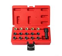 Automotive - Kit de reparación de roscas de chispa M14 x 1.25 con grifo, insertos de rosca y herramienta de escariador, 16 piezas para reparación de roscas de chispa y culata para automóviles y