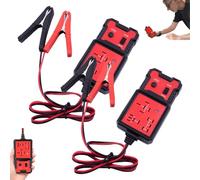 Automotive Relay Tester Tool - Able to Accept 3 Different Specifications of Relay Pins 4-Pin / 5-Pin Switching, Led Display Lightweight, Portable Comes with Rubber Rubber-Sleeved Battery Clip(2PCS)