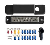 Automotive Terminal Block, 12 Posiciones Power Rail Strip, Heavy Duty with Protective Cover, Terminal Strip for Secure Electrical Connections, Marine, Boat, Car, Battery, Wiring Projects