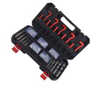 Automotive Thread Repair Set 131-Piece Rethreading Metal with Storage Case
