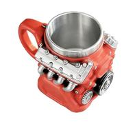 Automotive Travel Tumbler - Realistic Engine Inspired Coffee Mug Cup, Mechanic Beverage Holder | Birthday Gift Drinkware For Men Husband Car Enthusiast Home Tea Wine Whiskey Drinks Collectors F