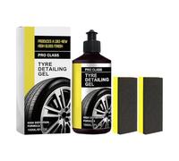 Automotive Wheel Coating - Fast Acting Formula, Protective Gloss Layer, Included Application Sponge, Trim Restorer Cream | Use For SUV Sedan RV Truck Trailer Pickup Vehicle Maintenance