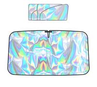 Automotive Window Sunshades, Front Windshield Sun Shade, 55.91x30.31 Inches, Foldable Block Screen, Interior Sun Protection, UV Reflective Car Cover for Vacation, Parking, Driving