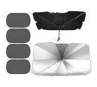 Automotive Windshield Sunshades, Protective Window Cover, 57.09x31.1in Full Coverage Sun Blocker, Blocks UV Rays & Glare, Car Heat Protection for Outings, Driving, Camping, Store, Fits Most Vehicles