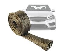 Automotive Wire Heat Shield, Cuttable Fire Sleeve Roll, Effective Plug Wire & Hose Protector for Brake Cable & Electrical Wiring