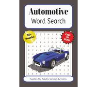 Automotive Word Search Puzzle Book: Word Searches with Easy to Read Print about Automotive, Cars, Mechanic and More | 6x9 inches, 110 pages | 50+ ... Gifts for Vacations, Holidays, and Free Times
