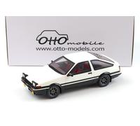 Automóvil 1:18 - Toyota AE86 Sprinter Trueno Blanco 1985 Luces Abiertas OT444B