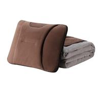 Automóvil Manta de Viaje para Chevrolet Camaro 2010-2023 Coupe 4-Seater, Versátil Plegable Agradable la Piel Comodidad Soporte Lumbar Almohada,Brown