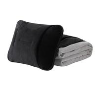 Automóvil Manta de Viaje para Mercedes Benz EQ EQS V297 EQS 350 /EQS 450 /EQS 580 /EQS 53 Sedan, Versátil Plegable Agradable la Piel Comodidad Soporte Lumbar Almohada,Black