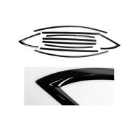 Automóvil Tira Sellado Goma Para Tesla Para Model 3 2017-2023 ABS Negro Mate Ventana Exterior Moldura Tira Alféizar Cubierta Lateral Embellecedor 10 Uds(Negro brillante)