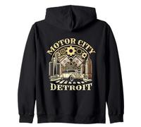 Automóviles de Recuerdo de Motor City Detroit Michigan Detroit Sudadera con Capucha