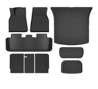 Automóviles Tapetes para Tesla para Model Y para Juniper 2025+ Revestimientos Carga Antideslizantes Todo Tipo Clima. Alfombrillas TPE(Floor Mats 9pcs,LHD)